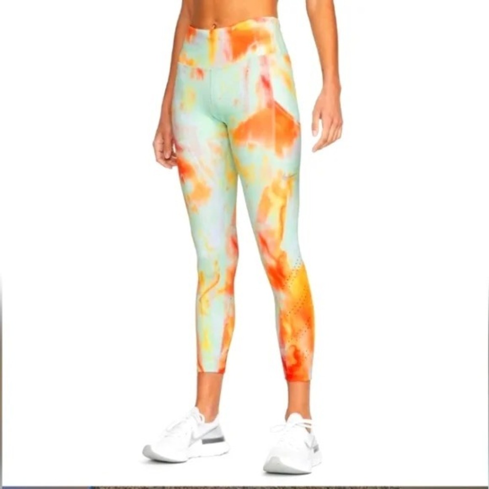 New Nike One Luxe 7/8 Length Womens Leggings Size XS Tie‎ Dye
